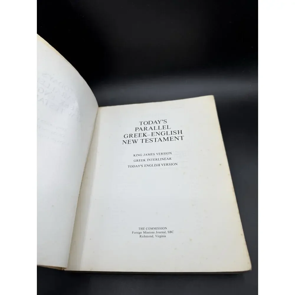 Today’s Parallel Greek-English New Testament King James Greek Interlinear 1976